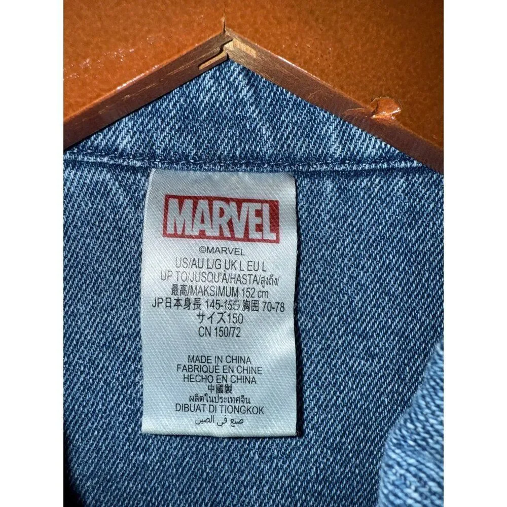 Marvel America Chavez Denim Jean Jacket Size‎ Large